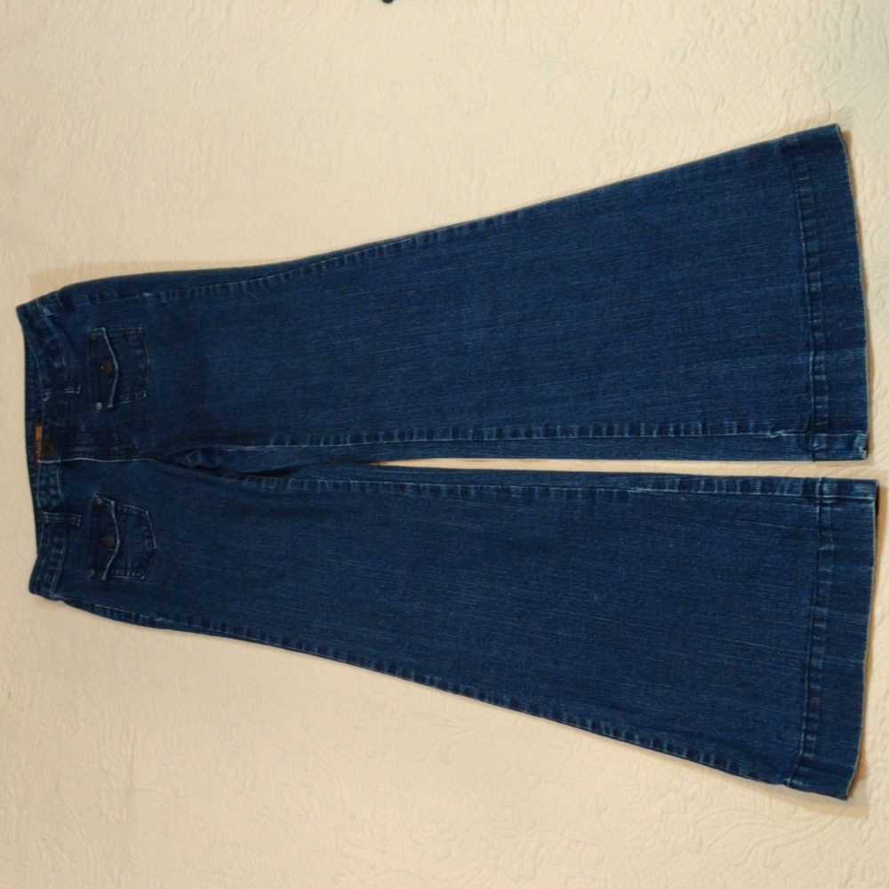 Farlow Wide Leg Bell Bottom Blue Jeans